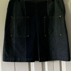 W by Worth Women's Bermuda Denim Skirt Blue Size 6 Casual Stretch